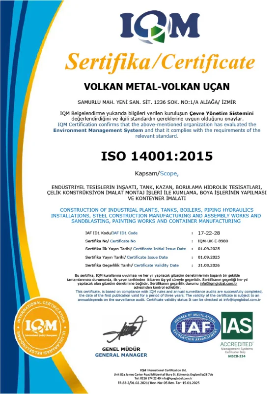 ISO 14001-IAS Sistem Sertifikası R.05